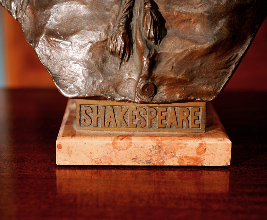 Austrian Bronze Bust of Shakespeare