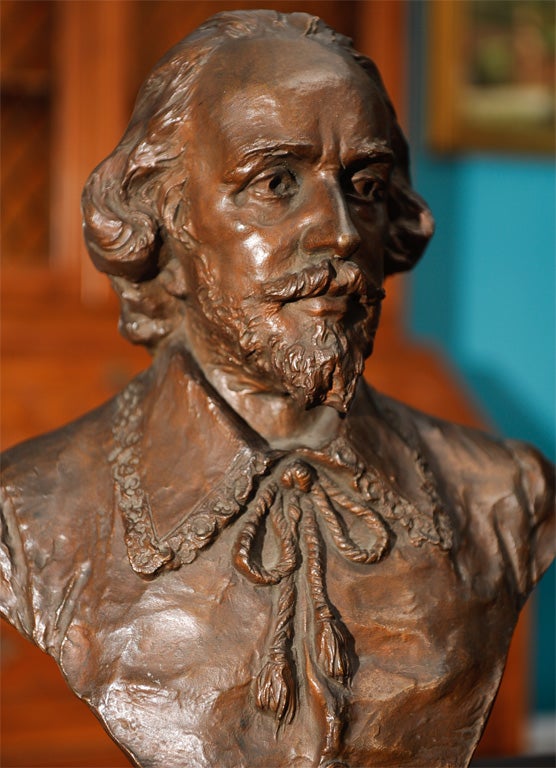 Bronze Bust of Shakespeare In Good Condition In Washington, DC