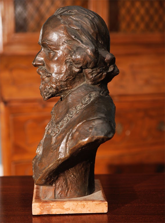 19th Century Bronze Bust of Shakespeare