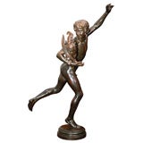 Sculpture BRONZE « Le Vainqueur au Combat de Coqs »