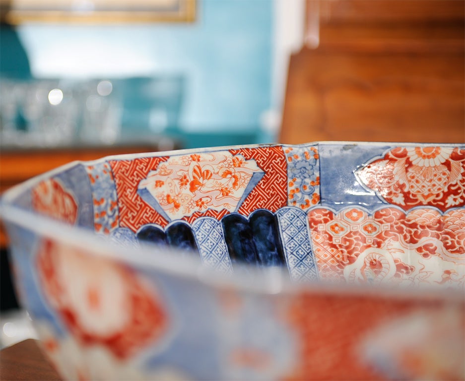 18th Century and Earlier Japanese Imari Punch Bowl
