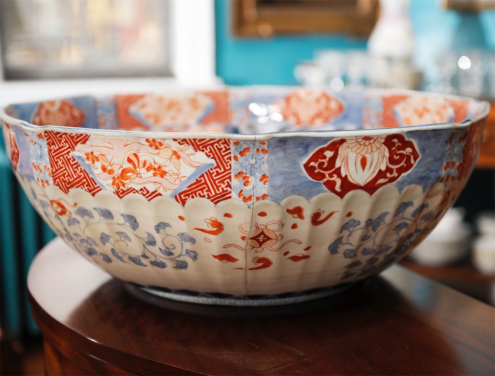 Japanese Imari Punch Bowl 2