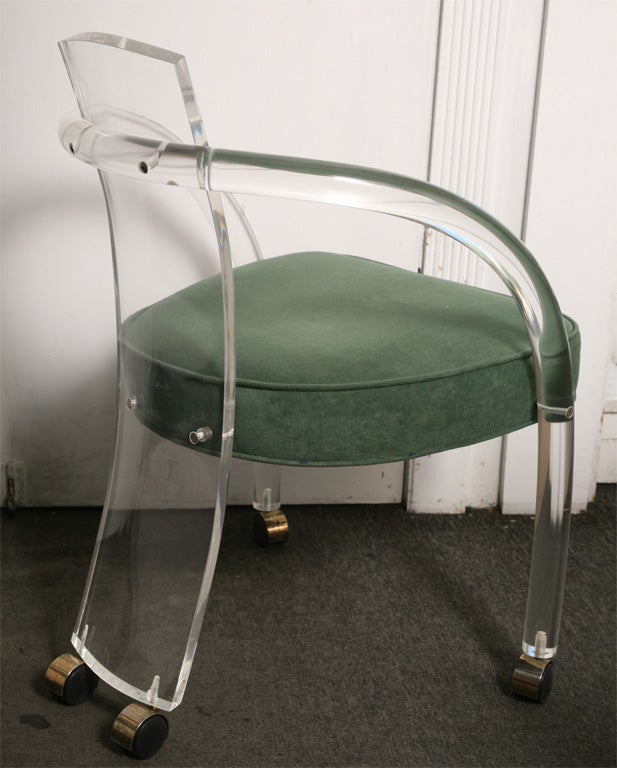 Late 20th Century Pair of Lucite chairs
