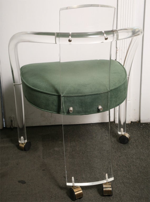 Pair of Lucite chairs 3