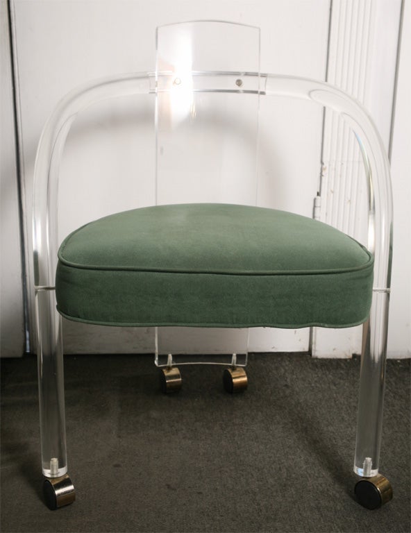 Pair of Lucite chairs 4