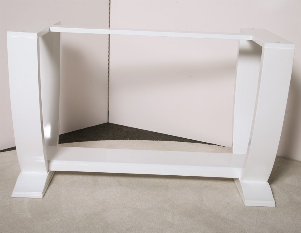 Fabulous 1940's White Lacquered Art Deco Table base