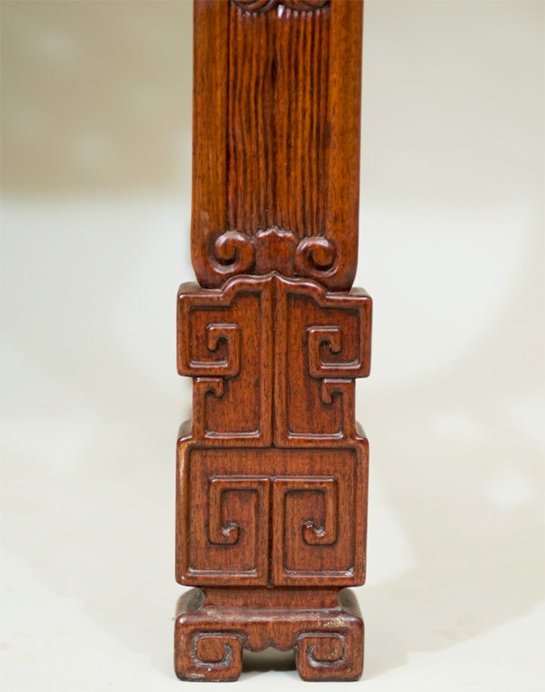 Lacquer A Chinese Carved Padoukwood Table