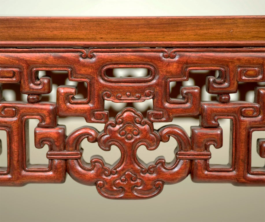 A Chinese Carved Padoukwood Table 1