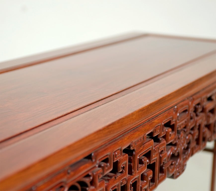 A Chinese Carved Padoukwood Table 2