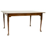 English Queen Anne Period Red Walnut Dining Table