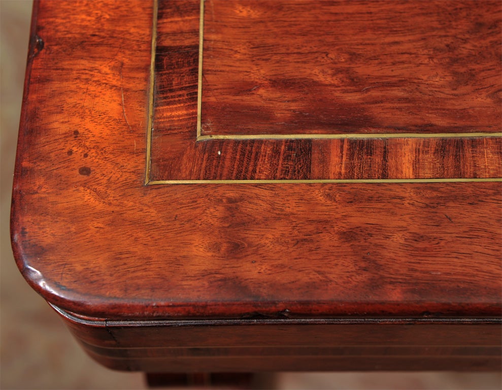 Large Charles X Brass Inlaid Library Table