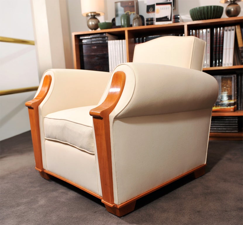 French Art Deco Club Chair by Batistin Spade