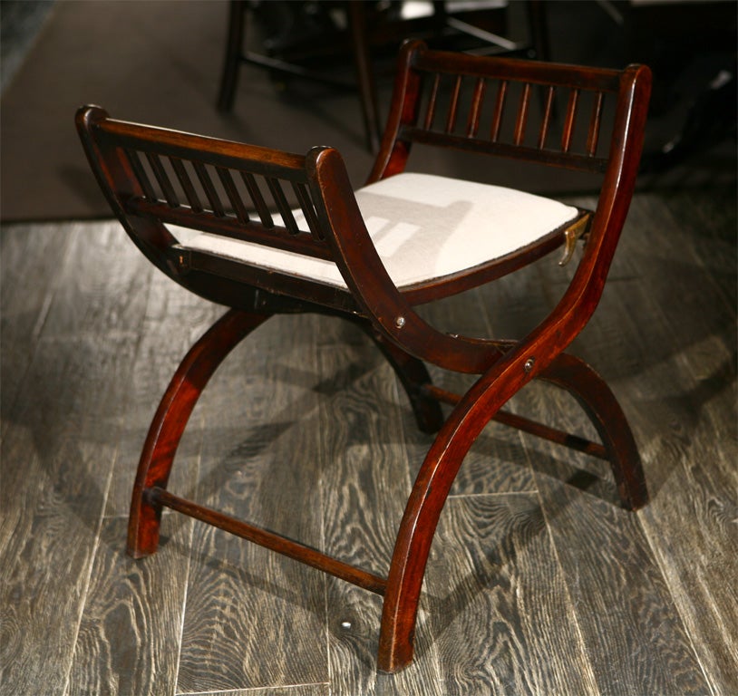 An English Folding Stool, Circa 1880