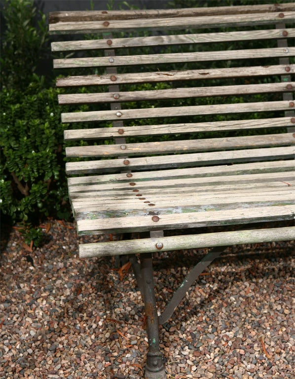 An English Garden Bench, Circa 1880 In Good Condition In Los Angeles, CA