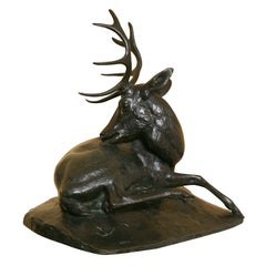 "Recumbent Stag" by Antoine-Louis Barye