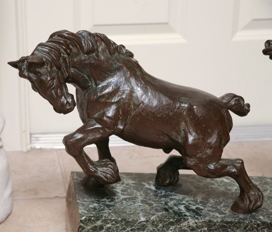 French Bronze Clydesdale Horses