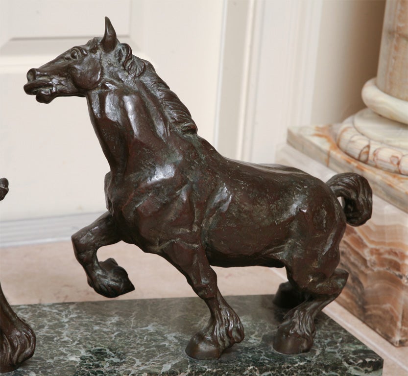 Bronze Clydesdale Horses In Excellent Condition In Atlanta, GA