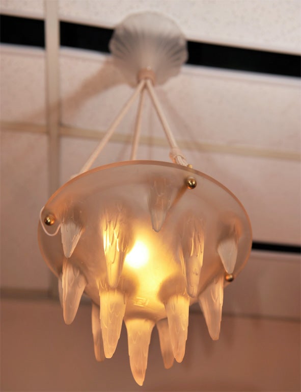 A rare and unusual Rene Lalique chandelier 