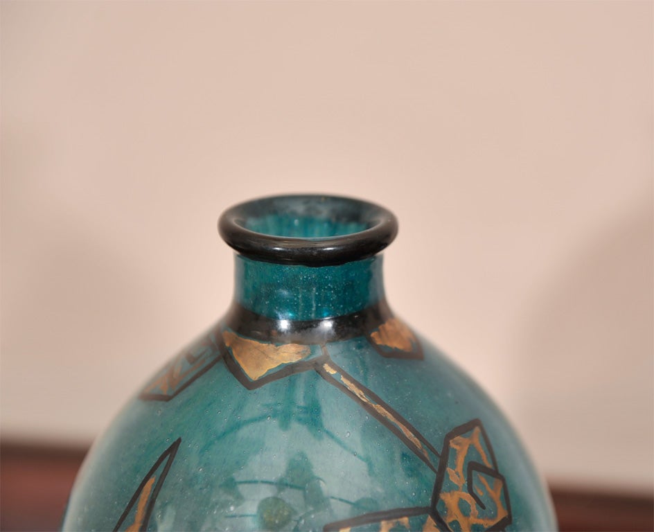 Art Deco Enameled Vase by MARCEL GOUPY 3