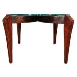 CUSTOM DOUBLE "C" GUILT MAHOGANY OCCASIONAL TABLE