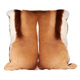 Natural Springbok Pillow with Suede Backing