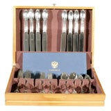 Service for 8 FABERGE STERLING SILVER "Opera Russe"