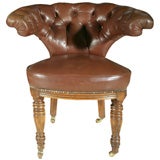 English "Cockfighting" Leather Chair