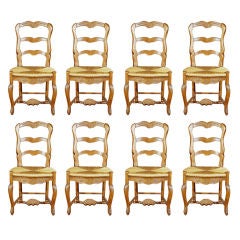 set of eight French Country  dining chairs
