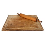 Antique 19THC CUTTING BOARD & ROLLING PIN FROM PENNSYLVANNIA