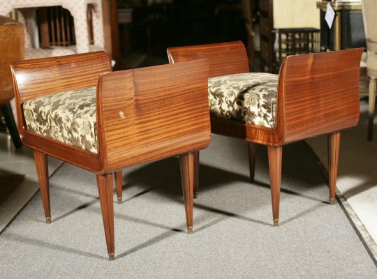 Pair Art Deco Stools
