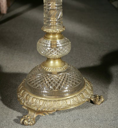 Baccarat Crystal Floor Lamp In Excellent Condition In Manhasset, NY