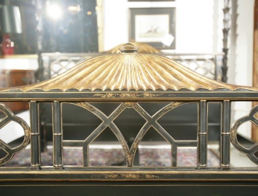 Argentine Magnificent Ebonized Maison Jansen Chinoirserie Bed