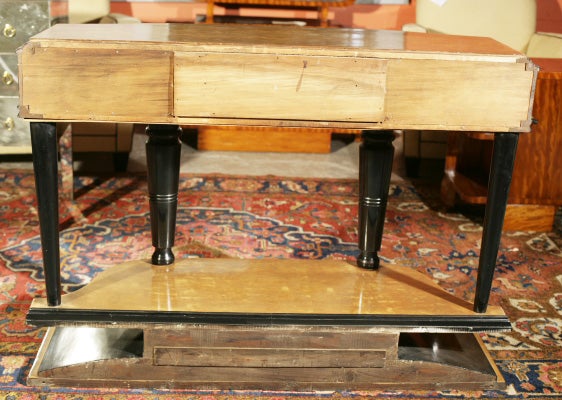 Art Deco Style Console in Burl and Ebony Colors 4