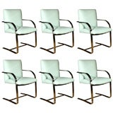 Vintage Set of 6 Chrome "Brno" Dining Chairs by Ludwig Mies Van Der Rohe