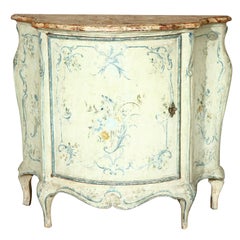 18th Century Louis XV Painted Small Bombe Commode