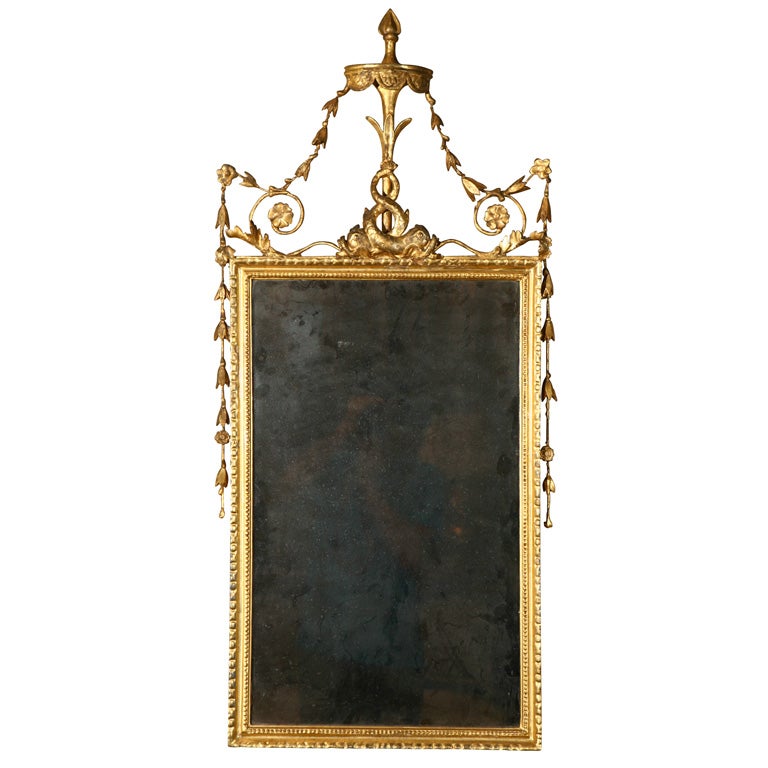 Early 19th Century Carved and Gilt Looking Glass