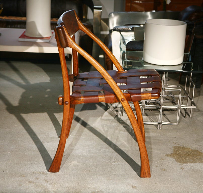 Late 20th Century Arthur Espenet Carpenter Sedua Wishbone Chair For Sale