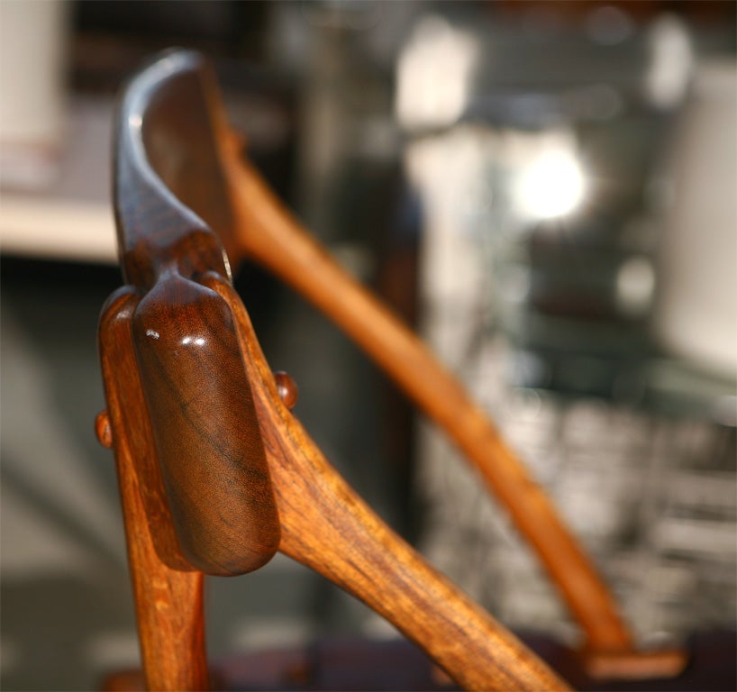 Leather Arthur Espenet Carpenter Sedua Wishbone Chair For Sale