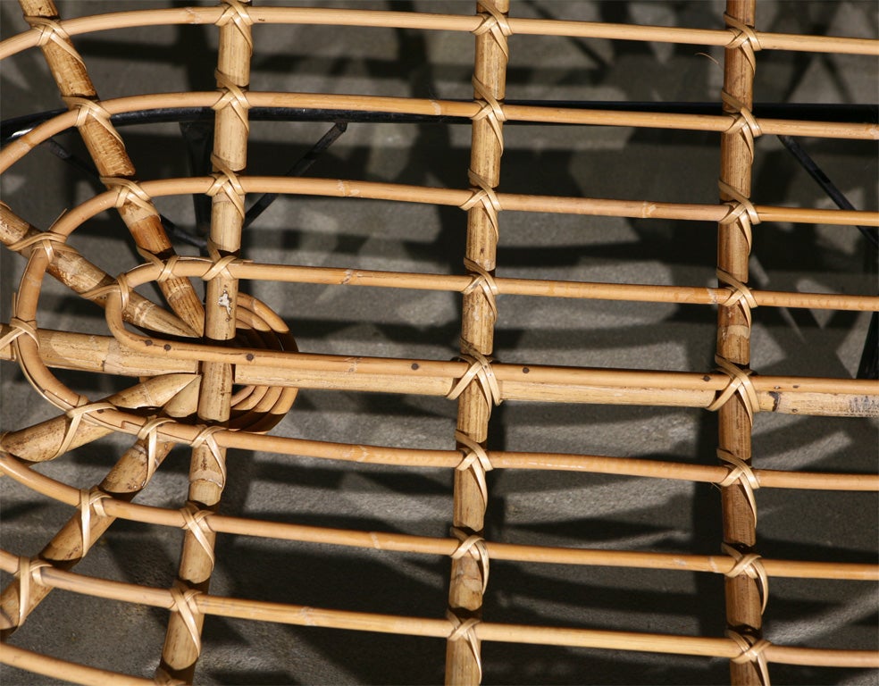 Faux Rattan Oval Lounge Chair 1