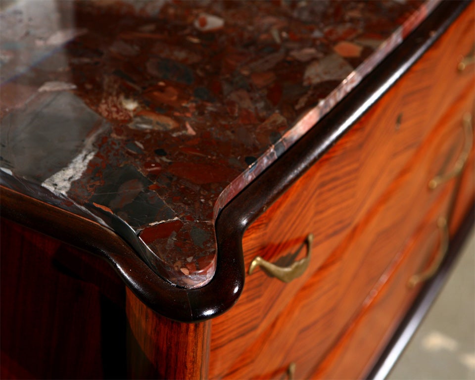 French Parquetry Marble-Top Dresser 3