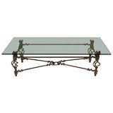 Vintage Wrought Iron Coffee Table