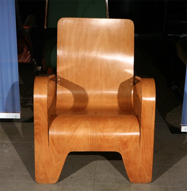 Hans Pieck bent plywood lounge chair