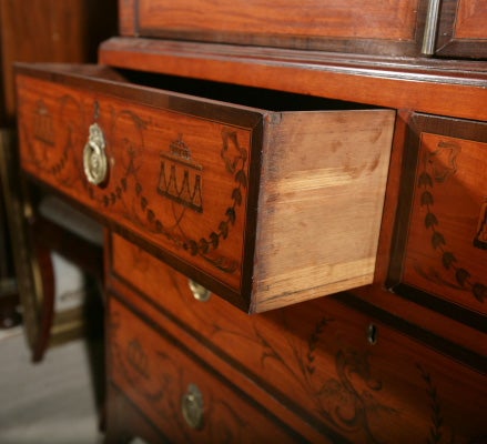 INLAID LINEN PRESS For Sale 1