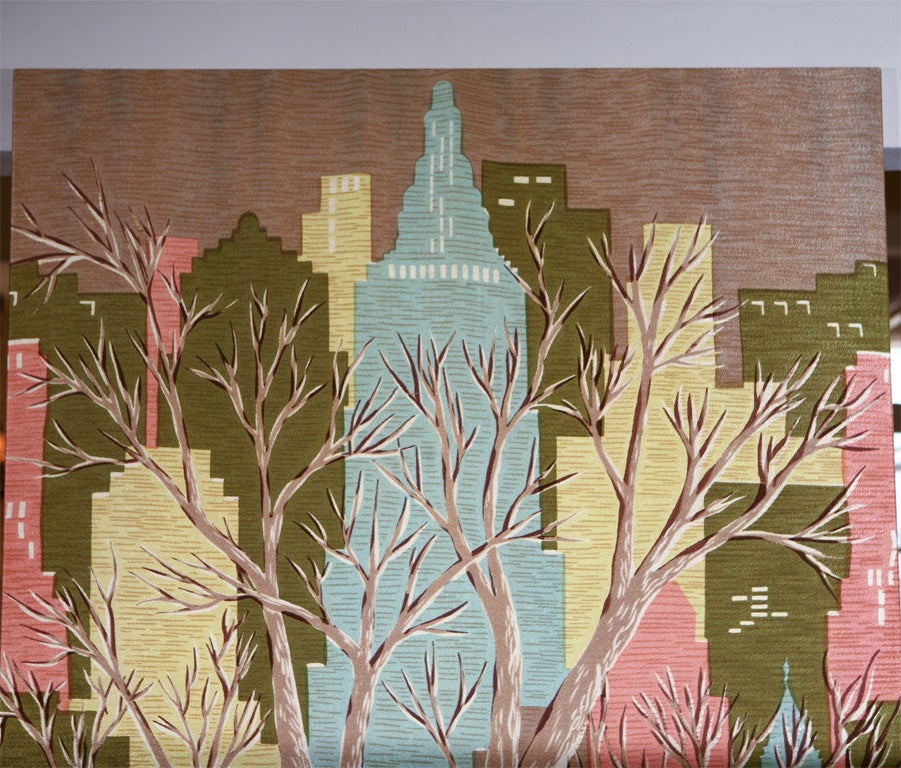 1948 "Manhattan" Textile Panel