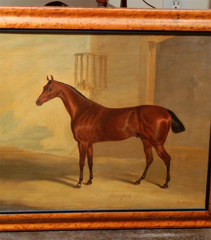 19th Century Horse Oil Painting