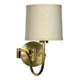 Pair of Brass Scalloped Swing-Arm Sconces