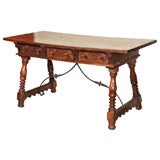 Antique Walnut Table with Turned legs