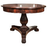 19th Century English Round Mahogany Pedestal Table