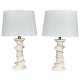 Pair of 1960's French Plaster Table Lamps