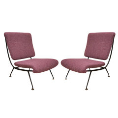 Pair of Sculptural Slipper Chairs by Gastone Rinaldi for Rima